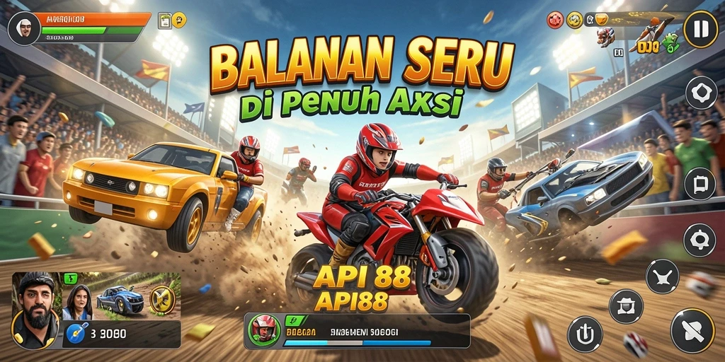 Tampilan balapan yang mendebarkan dalam API88, penuh aksi dan kecepatan.