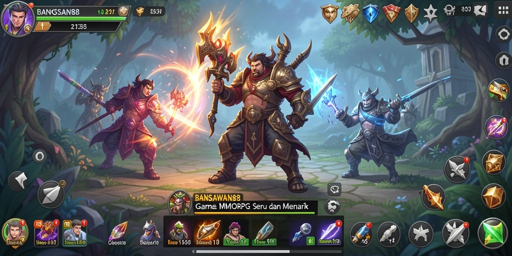Tampilan aksi seru dalam gameplay BANGSAWAN88.