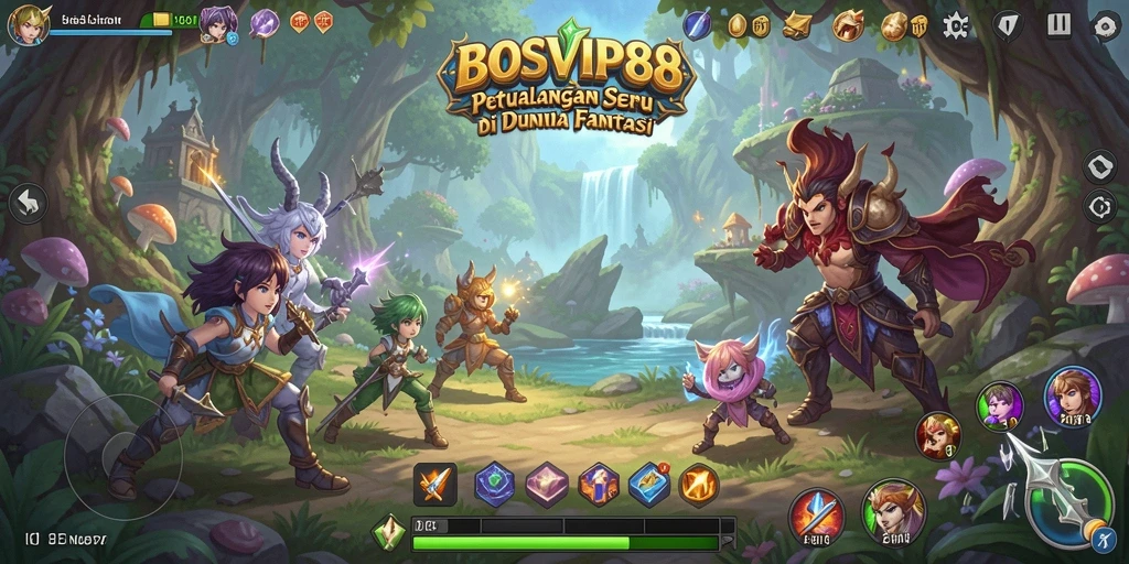 Tampilan gameplay menakjubkan dari layar permainan BOSVIP88.