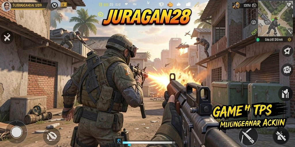 Screenshot JURAGAN28 menampilkan aksi mendebarkan dalam gameplay TPS.
