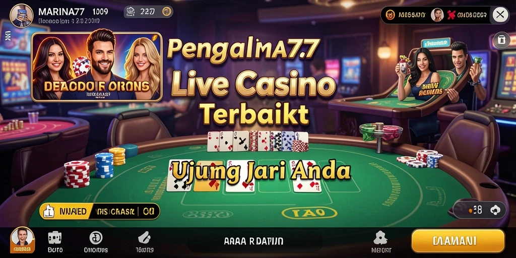 Tampilan antarmuka permainan Live Casino yang menarik dan interaktif.