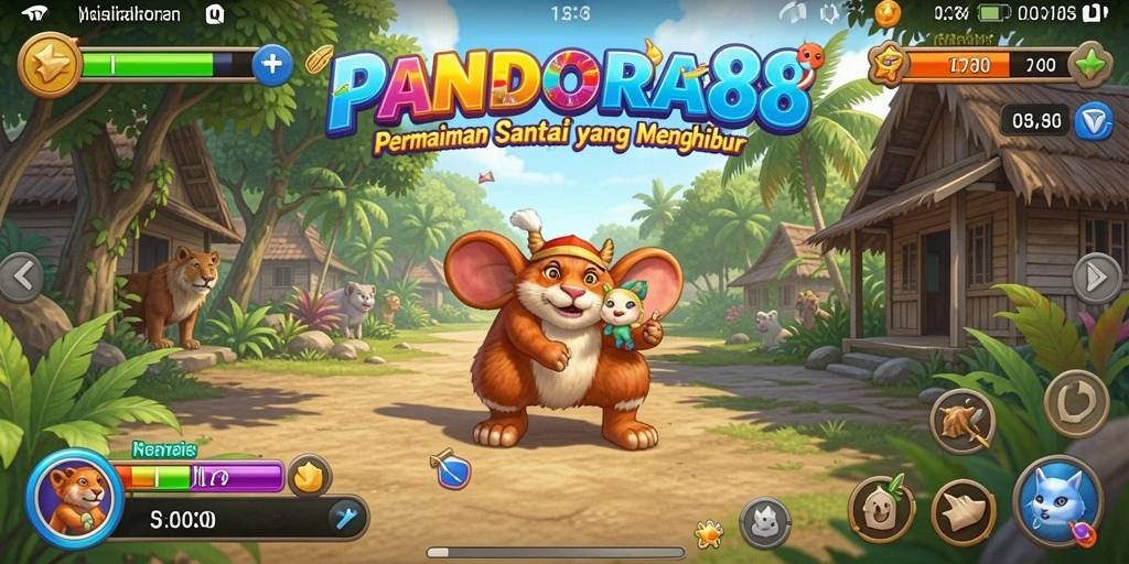 Tampilan gameplay menyenangkan dari PANDORA88 dengan banyak mini game.