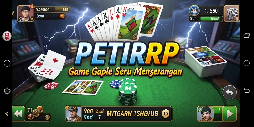 Tampilan gameplay Gaple yang seru dan interaktif di PETIRRP.