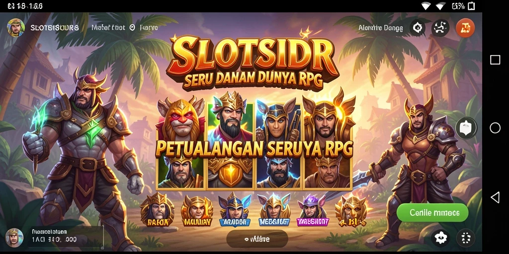Screenshot SLOTSIDR menunjukkan aksi pertarungan RPG yang mendebarkan.