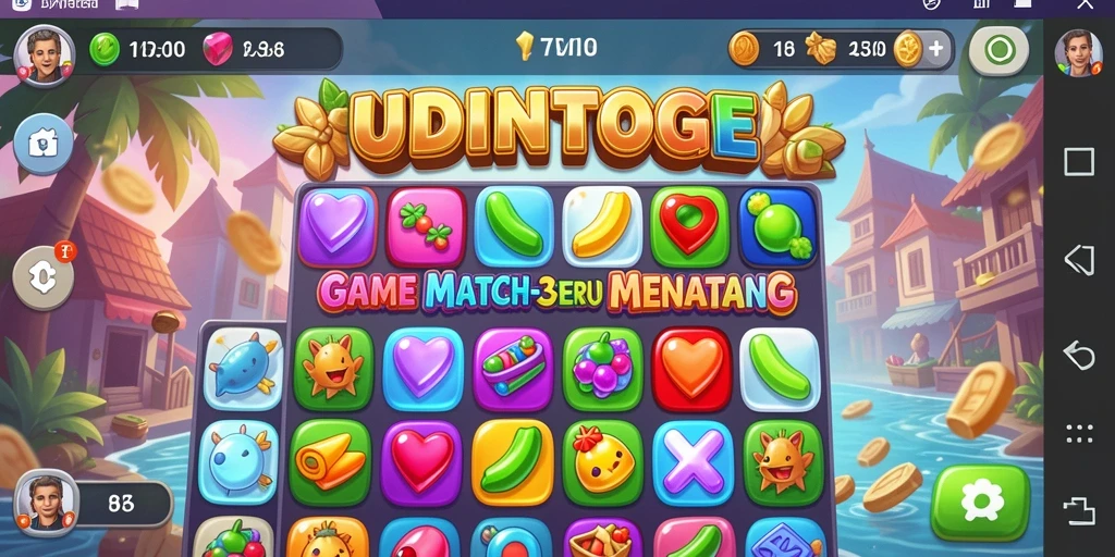 Gameplay seru dan menantang di UDINTOGEL dengan elemen Match-3.