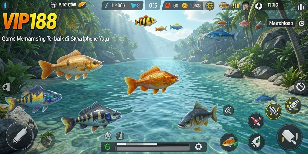 Screenshot utama VIP188 menunjukkan aksi menarik dalam game memancing.