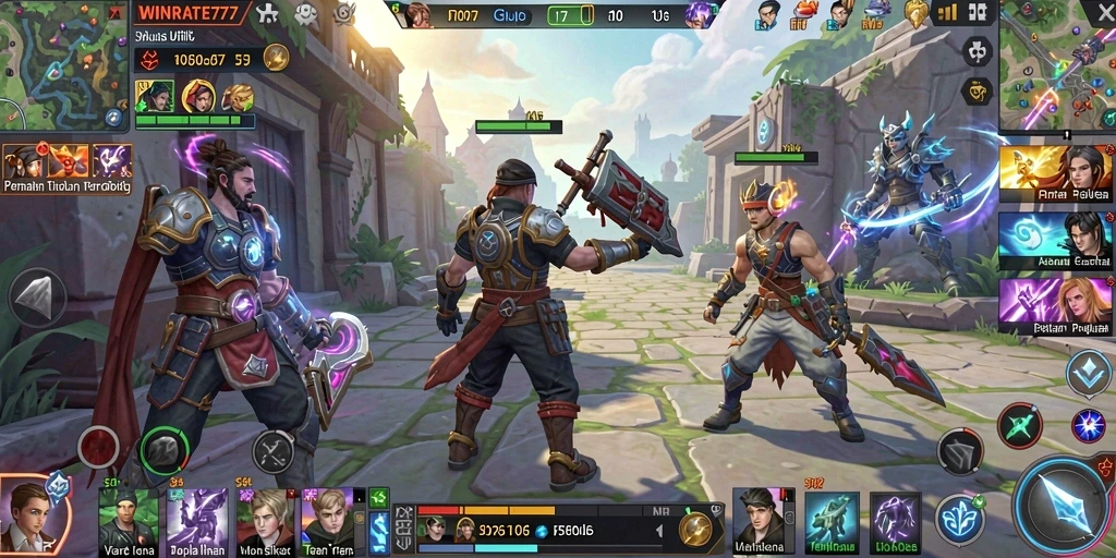 Screenshot aplikasi WINRATE777 dengan tampilan antarmuka yang intuitif.