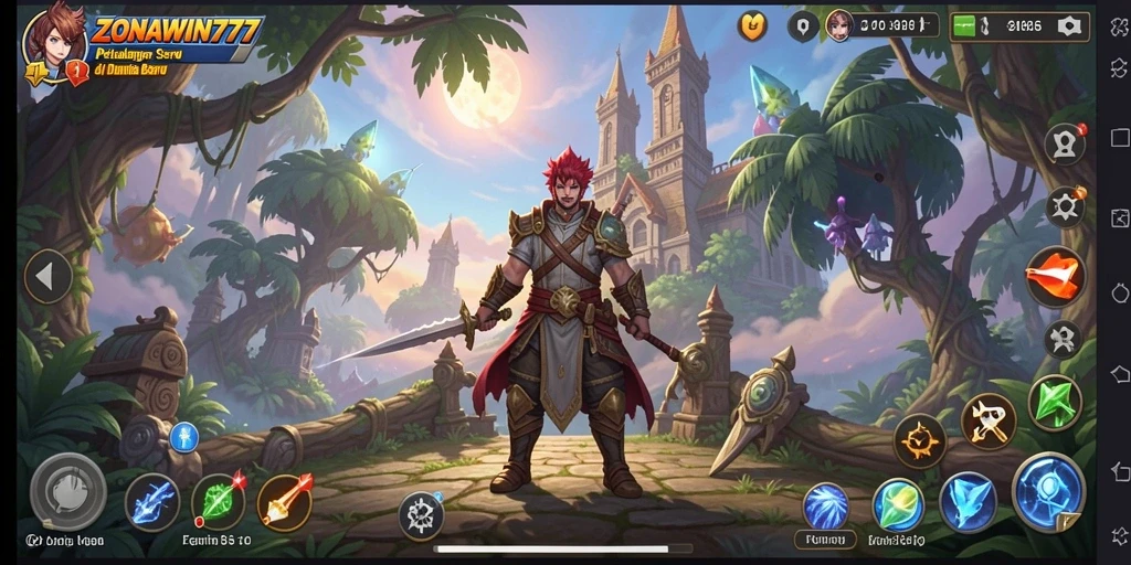Tampilan gameplay seru ZONAWIN777 di dunia petualangan.